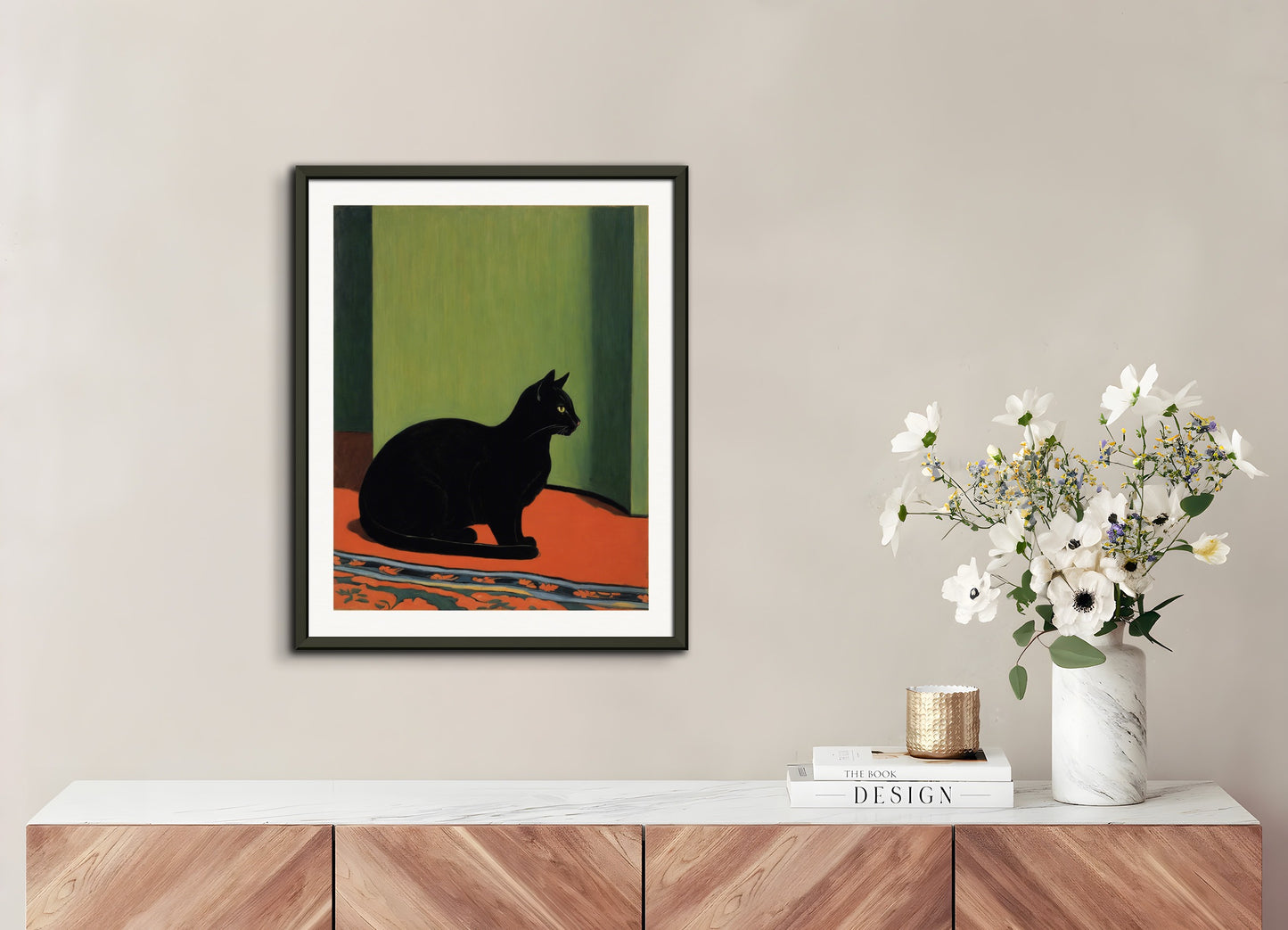 Poster with metal frame: Félix Vallotton, Cat