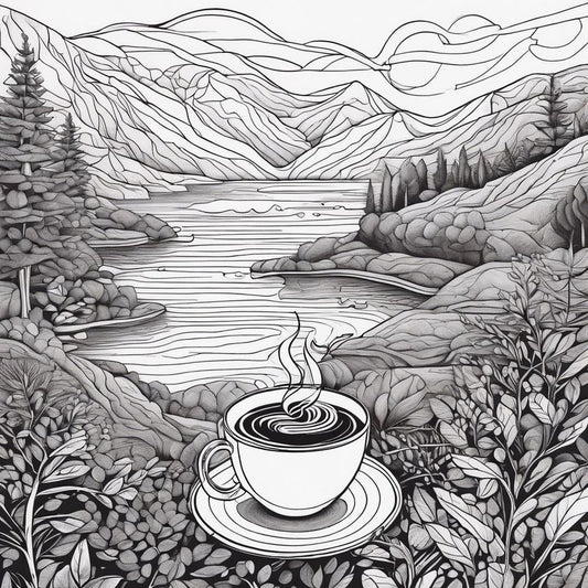 Image - Line Art, Coffee - 1872157136