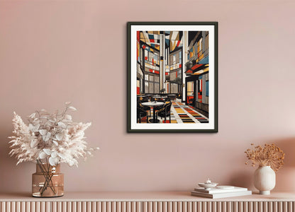 Poster with metal frame: Bauhaus, 