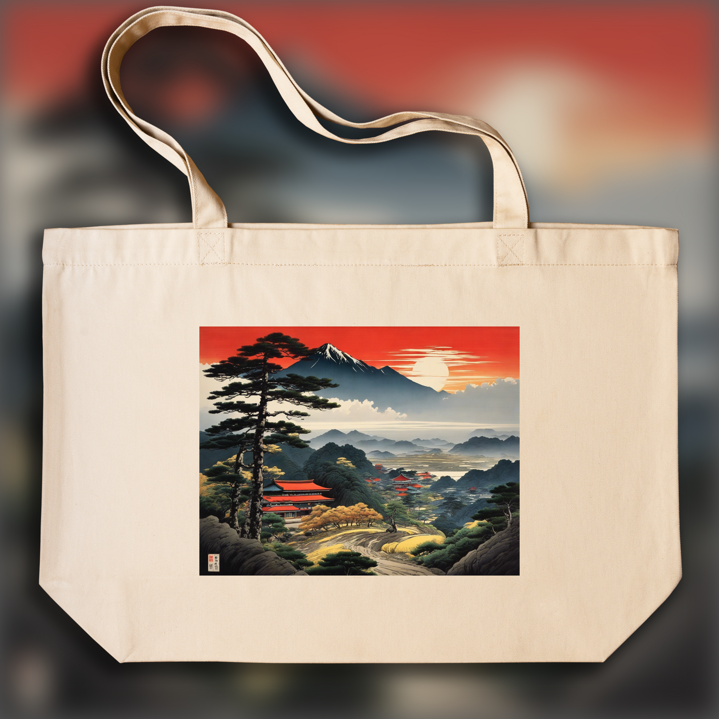 Tote bag - Manga with analytical realism, dramatic landscape - 1191418080