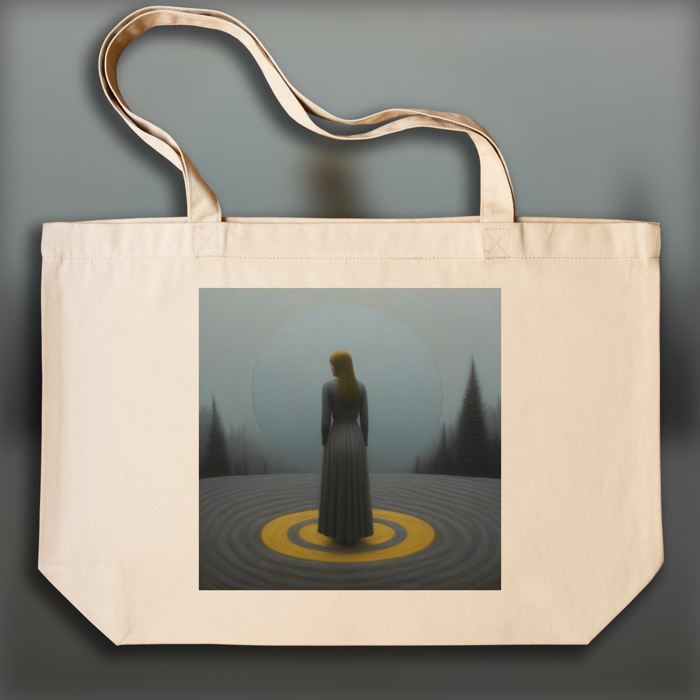 Tote bag - Contemporary American Dark Narrative Realism, Circles - 1192376142