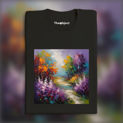 T-Shirt - Scottish Abstract Expressionist Painting, Lilac - 1591056441