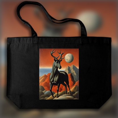 Tote bag - Belgian surrealism, Astrology, Capricorn sign - 1075095947