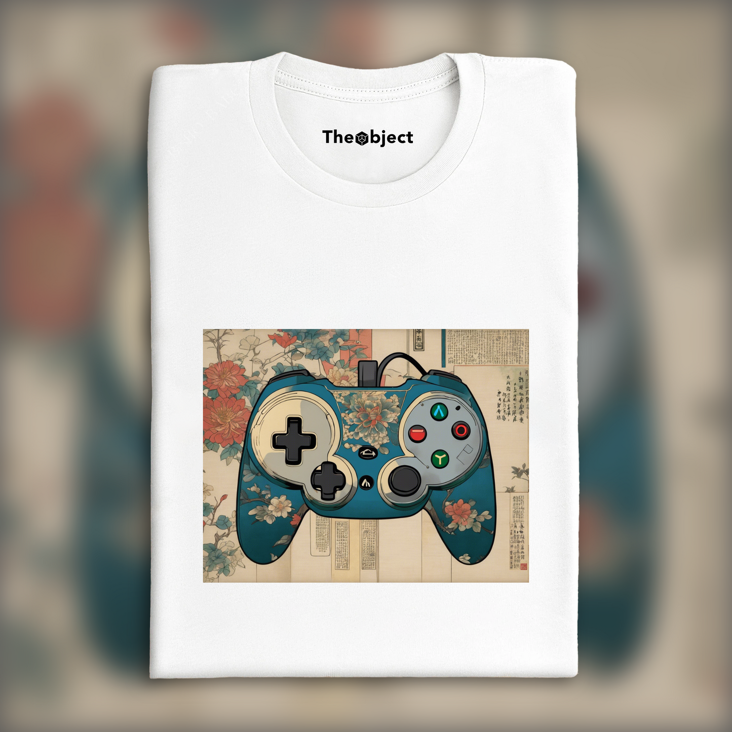 T-Shirt - Poetic ukiyo-e views, fleeting moments, a gamepad - 4243254607