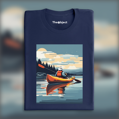 T-Shirt - Clean, modern and edgy American illustration, Kayak  - 3279006658