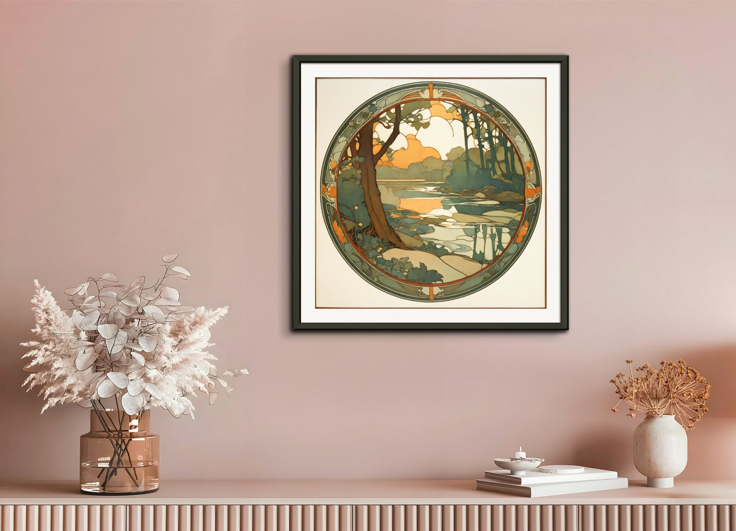 Poster with metal frame: , River