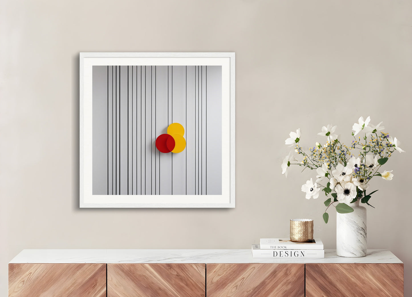 Poster with wood frame: Minimalism art, 