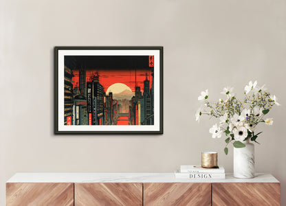 Poster with metal frame: Hiroshige, 