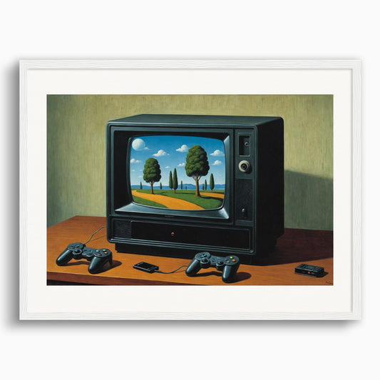 Poster: Belgian surrealism, Video game console