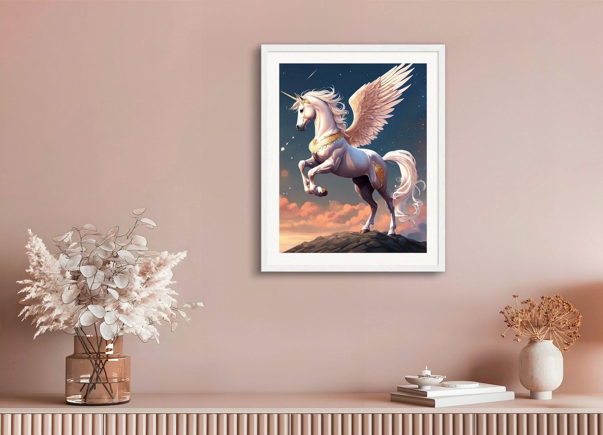 Poster with wood frame: Lo-fi, Unicorn