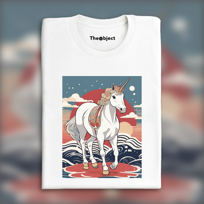 T-Shirt - Ukiyo-e, A baby cute unicorn - 579983949