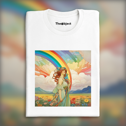 T-Shirt - Enchanting fusion of ornate lines and flowing shapes, Rainbow - 2354374204