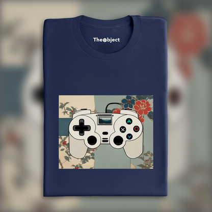 T-Shirt - Poetic ukiyo-e views, fleeting moments, a gamepad - 1962994788