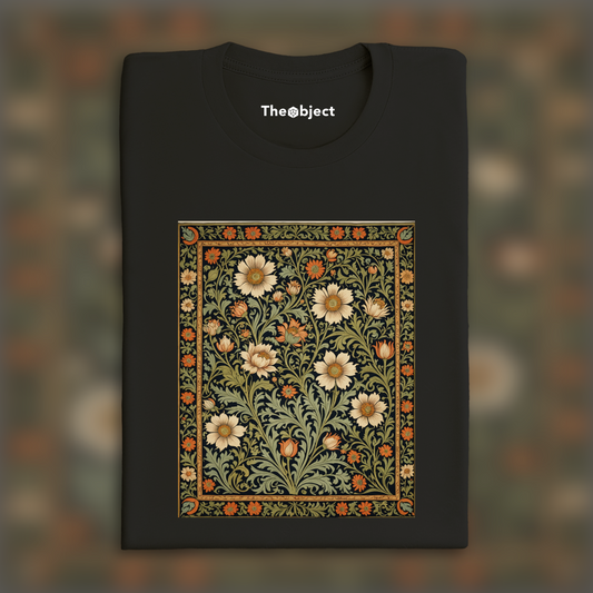 T-Shirt - Motifs, floral decoration of 19th century English crafts, tapestry - 2300895063