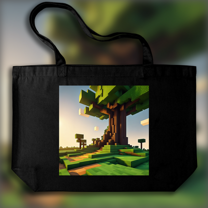 Tote bag - Minecraft, Tree base landscape - 1457218232