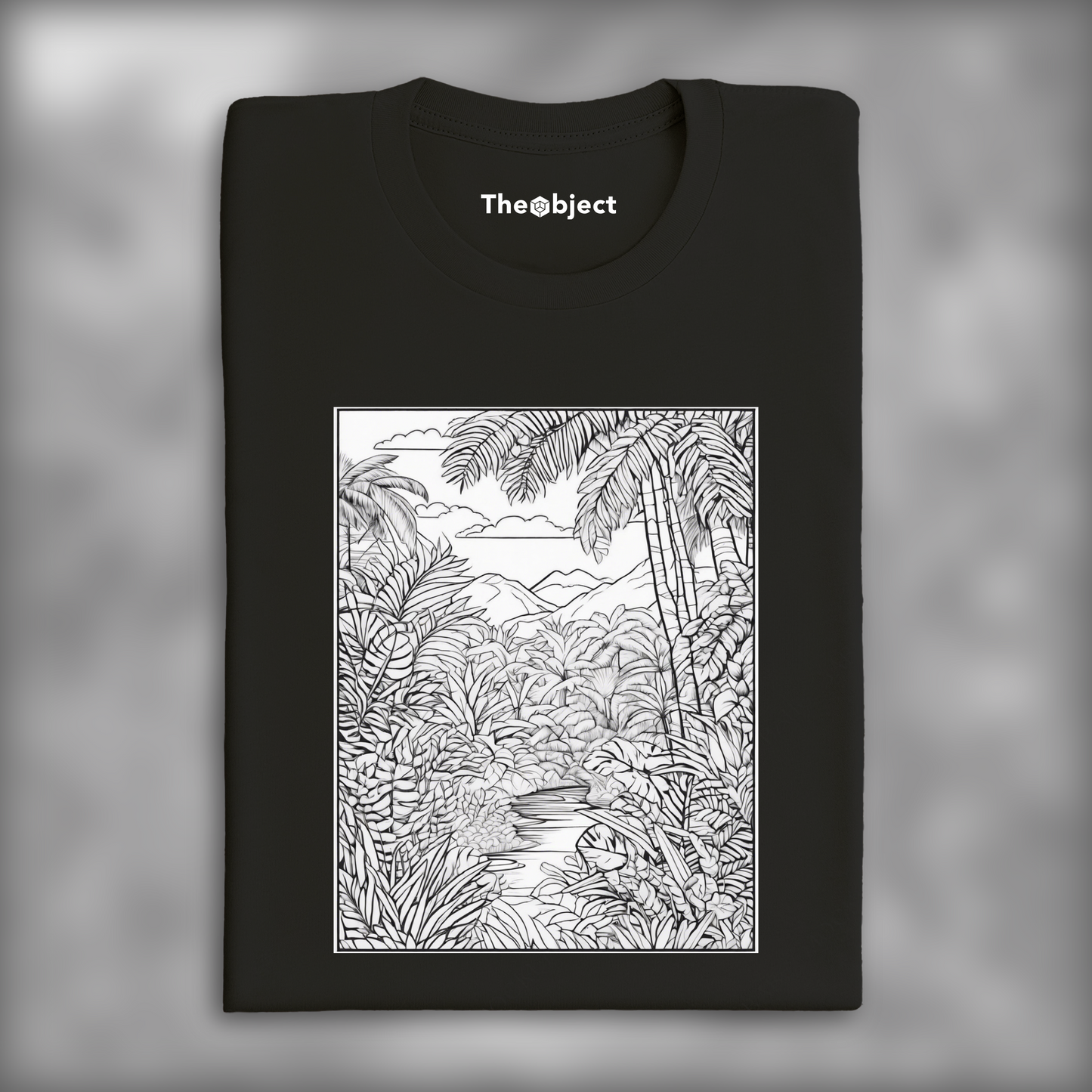 T-Shirt - Drawing for coloring, Jungle - 3056583037