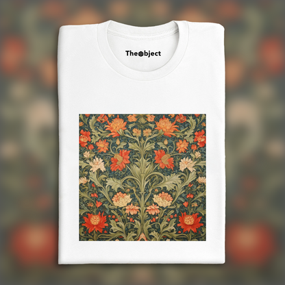 T-Shirt - Motifs, floral decoration of 19th century English crafts, Flower Venice - 1611981763