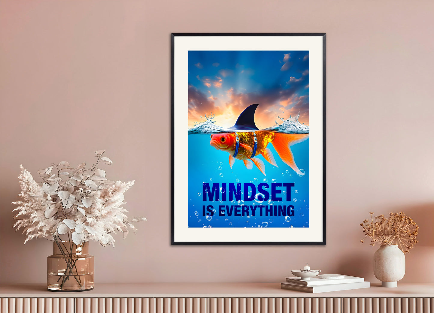 Poster with metal frame: Mindset is everything