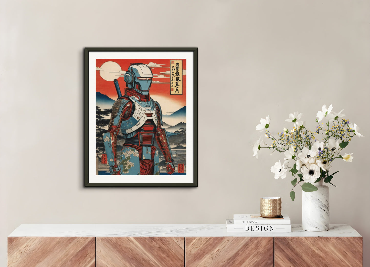 Poster with metal frame: Hiroshige, Cyborg