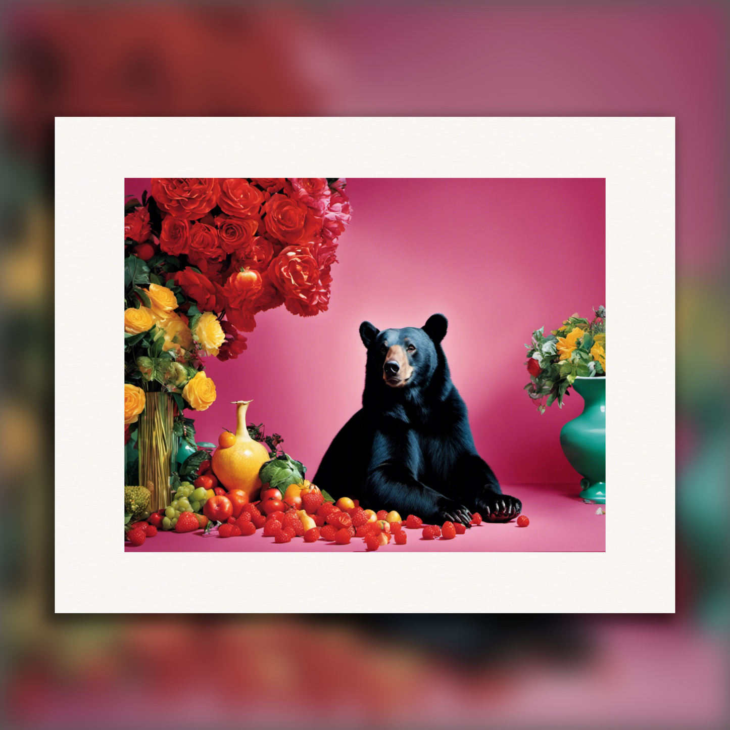 Poster - Glamorous and saturated British photography, a black bear - 1538913931