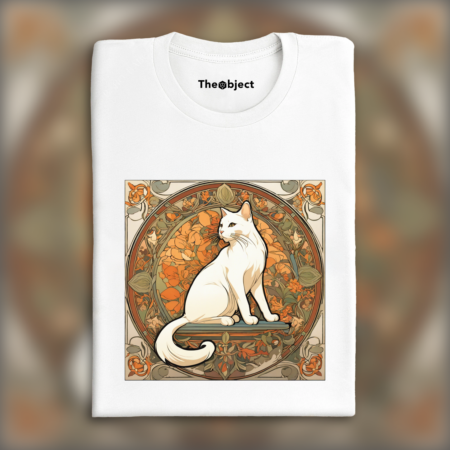 T-Shirt - Enchanting fusion of ornate lines and flowing shapes, Cat - 4003777367