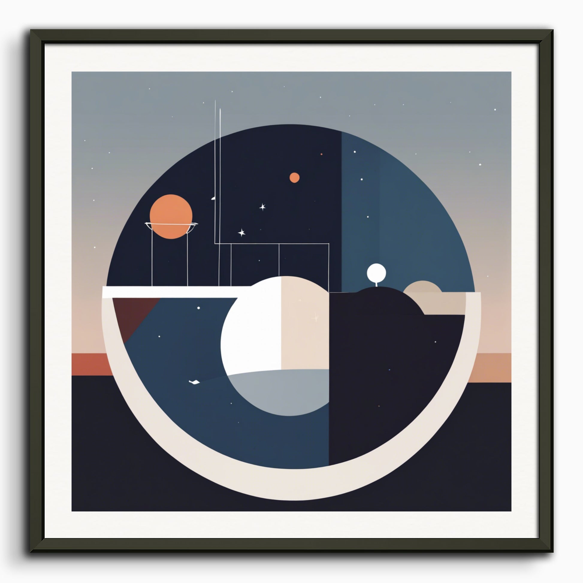 Poster: Abstract minimalist art, Astronomy