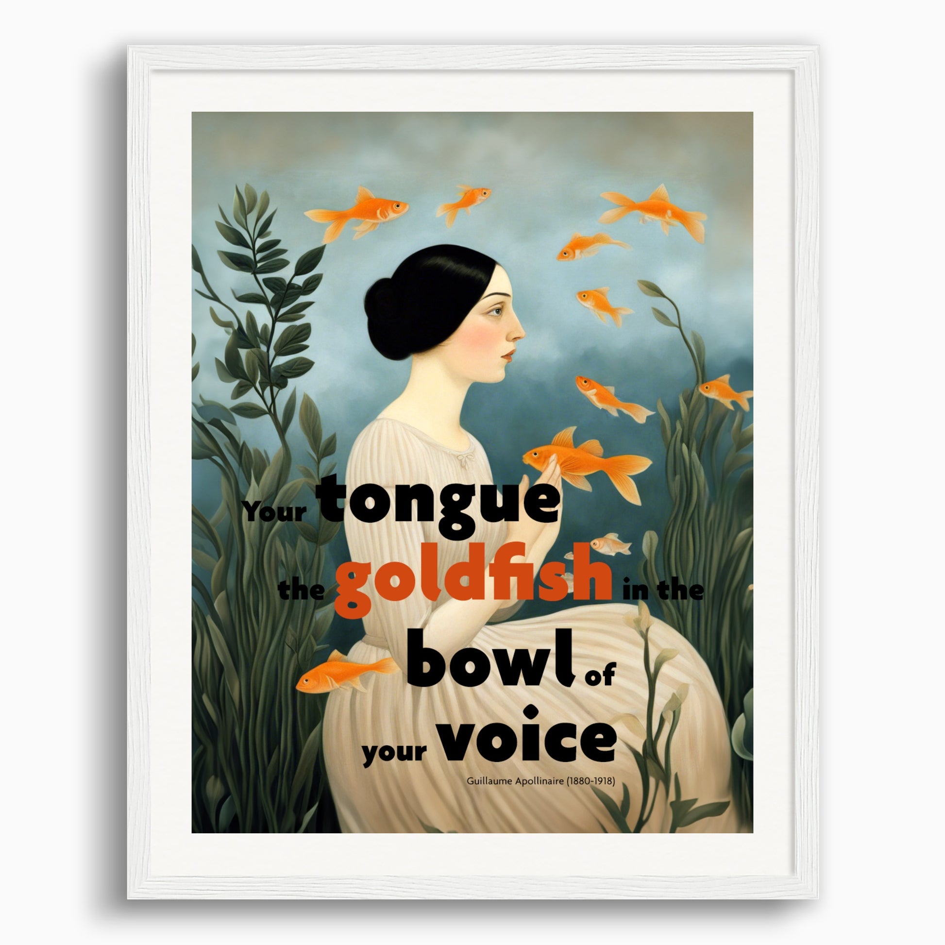 Poster: Your tongue, this goldfish, Guillaume Apollinaire