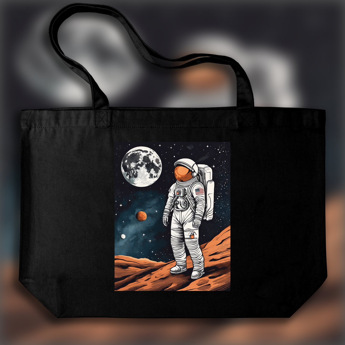 Tote bag - Clean, modern and edgy American illustration, Astro - 3648913161