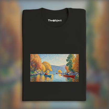 T-Shirt - Pointillisme français minutieux et harmonie de couleurs, Kayak - 2732408707