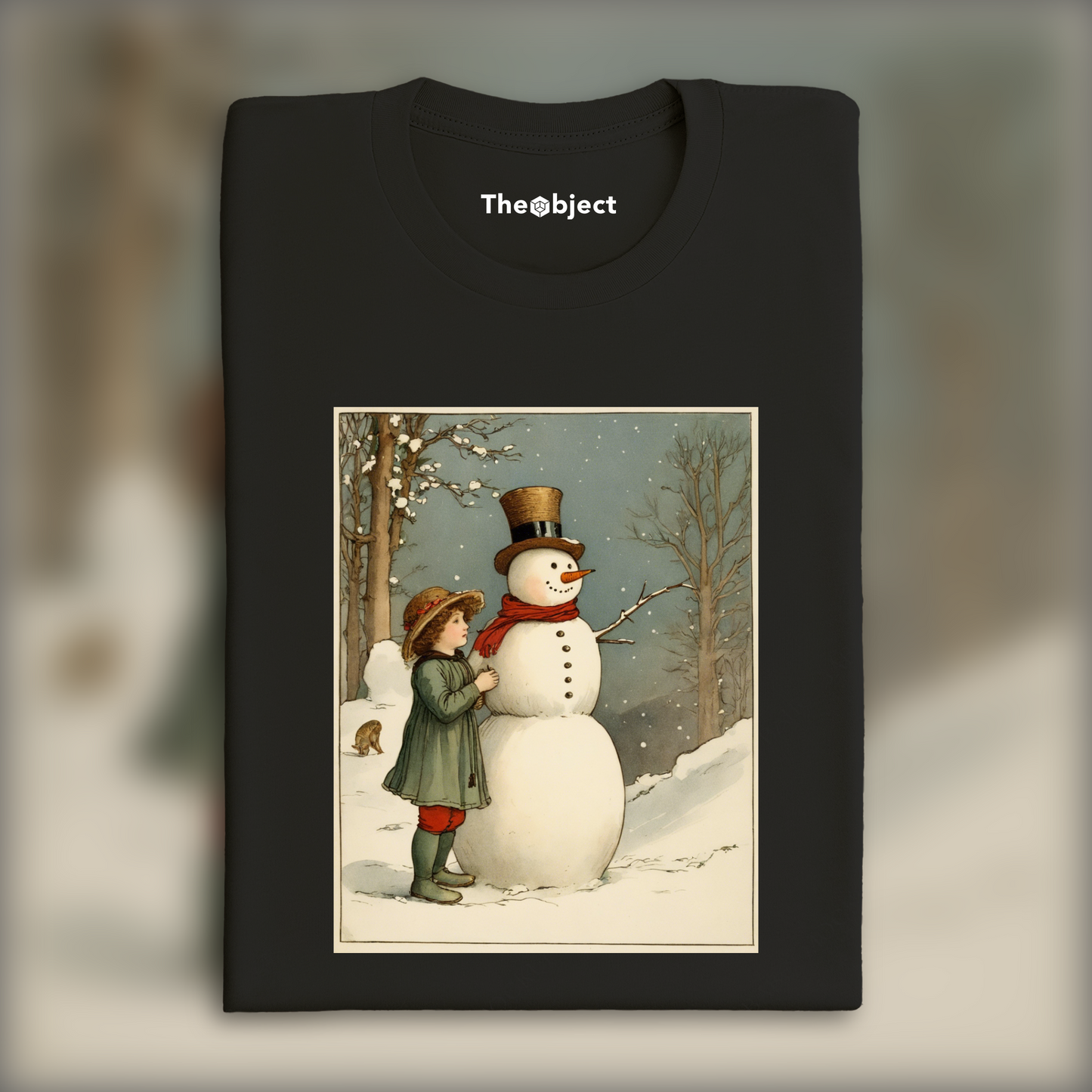 T-Shirt - British illustrations, innocent and nostalgic childhood, Snowman - 1720294958