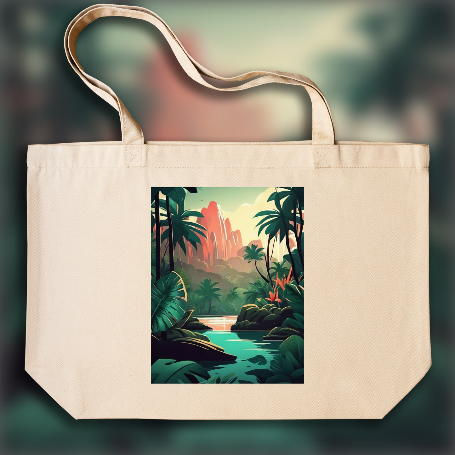 Tote bag - Tropical Jungle, Candle - 2171800522