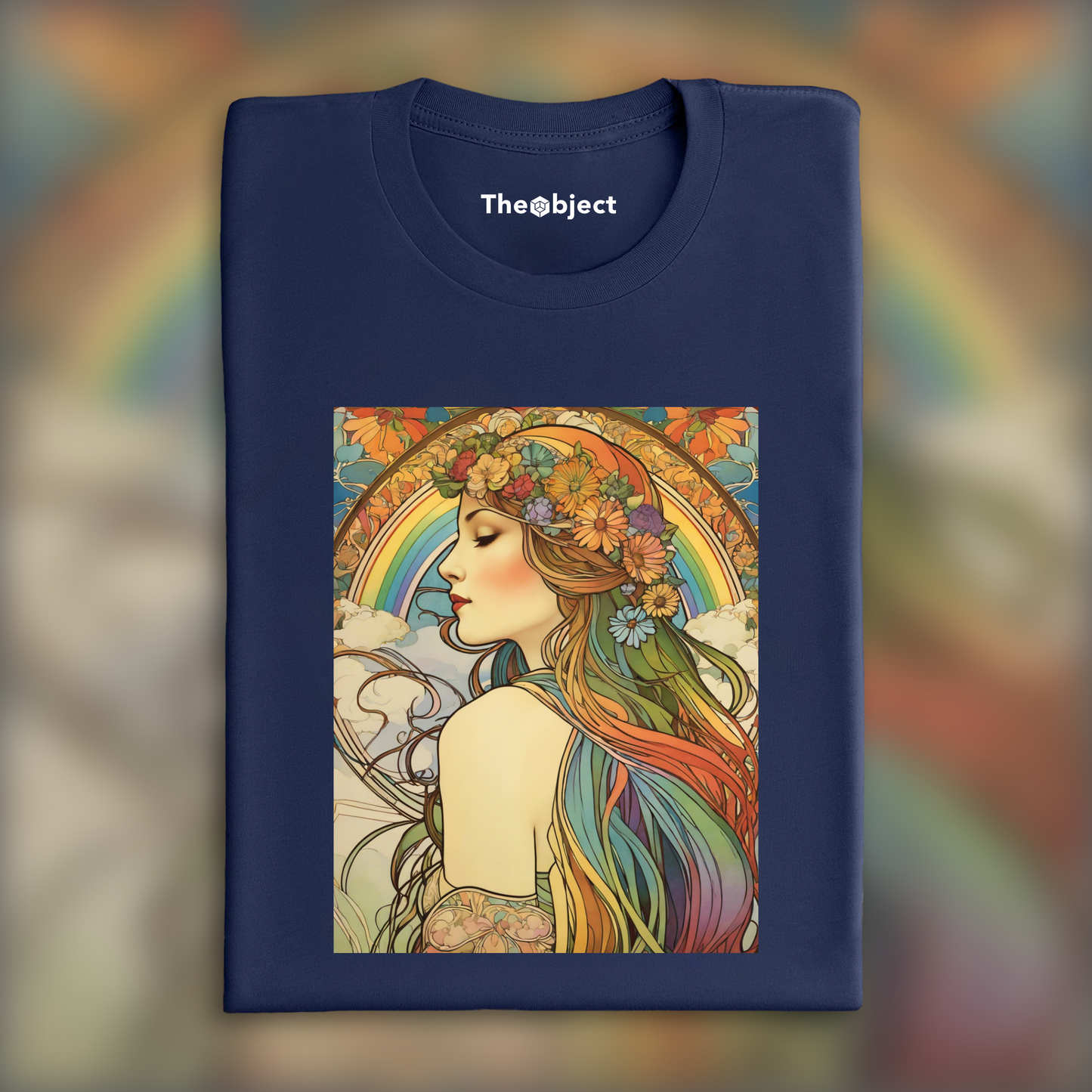 T-Shirt - Enchanting fusion of ornate lines and flowing shapes, Rainbow - 131138101