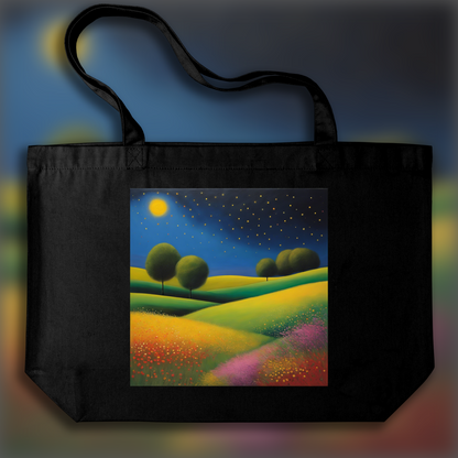 Tote bag - Peinture écossaise d'expressionnisme abstrait, Fleur - 3656662608