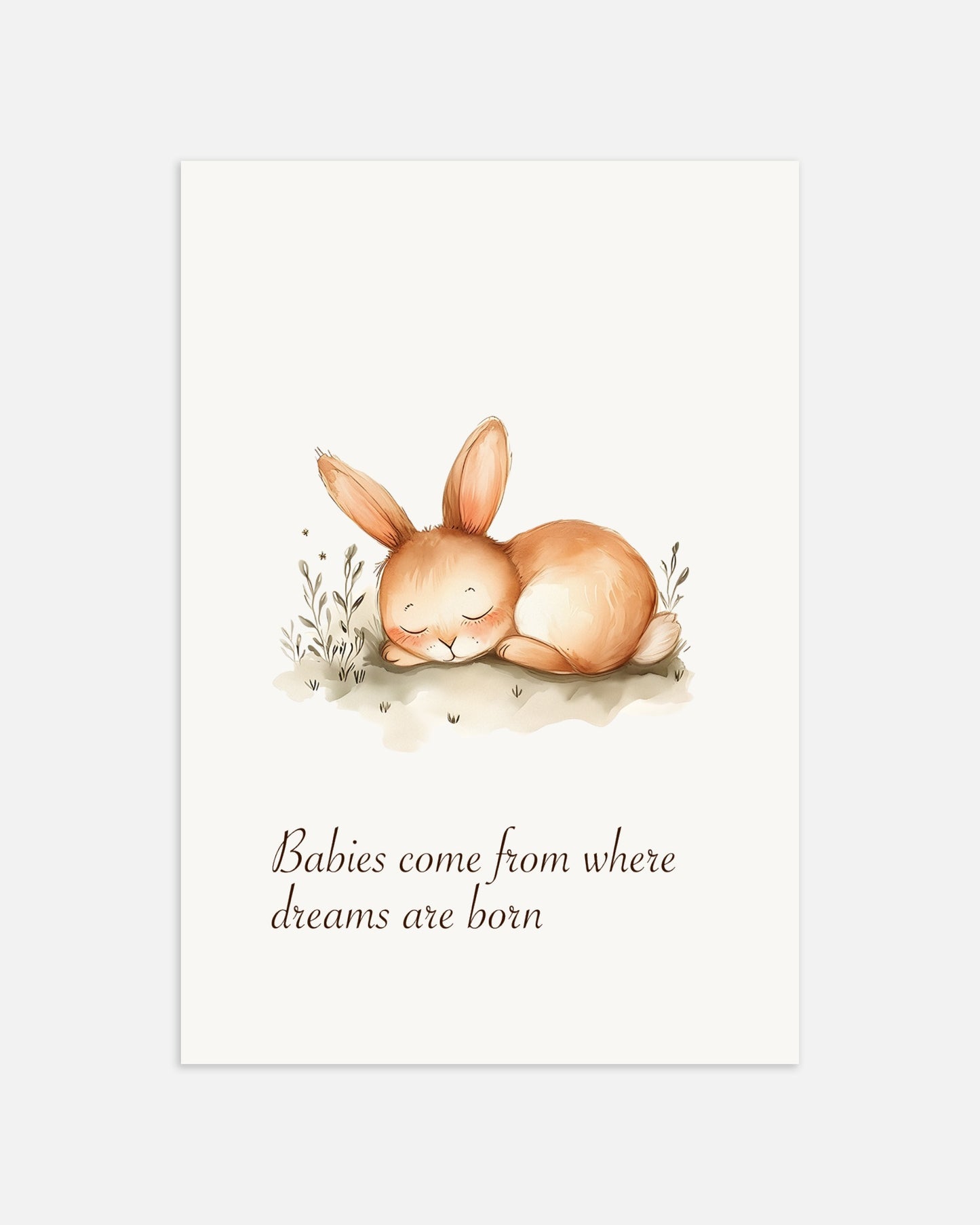 Poster: Babies come from where dreams are born, newborn gift