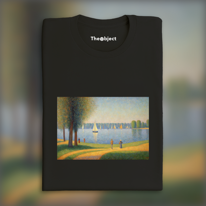 T-Shirt - Pointillist masterpiece, Lake - 1112911904