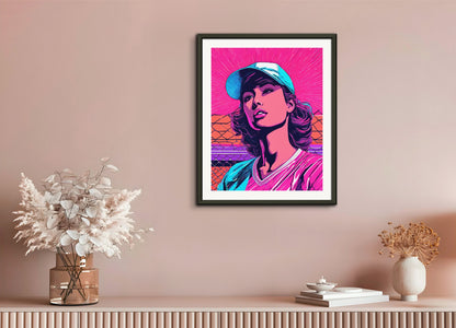 Poster with metal frame: Vaporwave, 