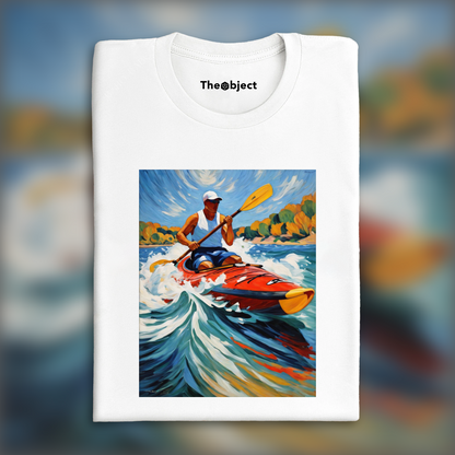 T-Shirt - Fauvism with colorful landscapes, Kayak sport - 3119553058