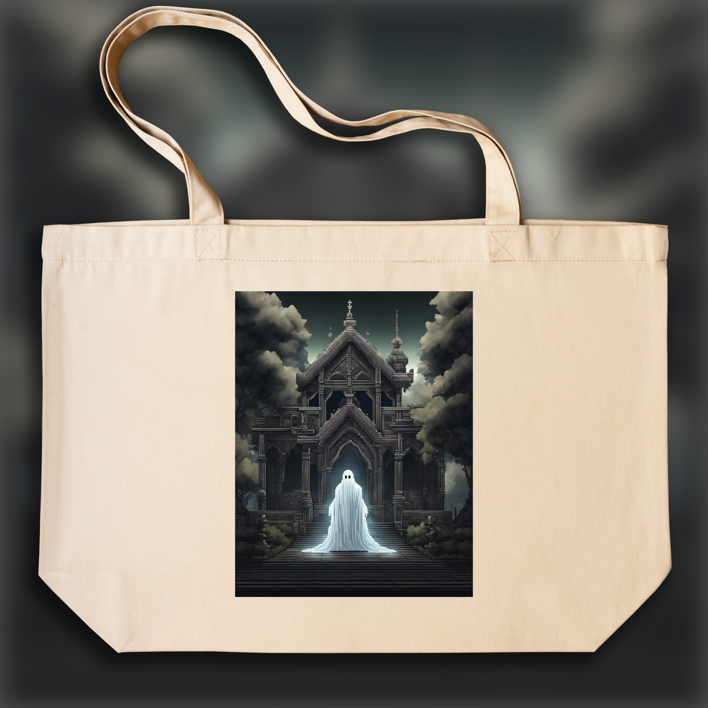 Tote bag - Pixel art, Fantôme - 2889822469