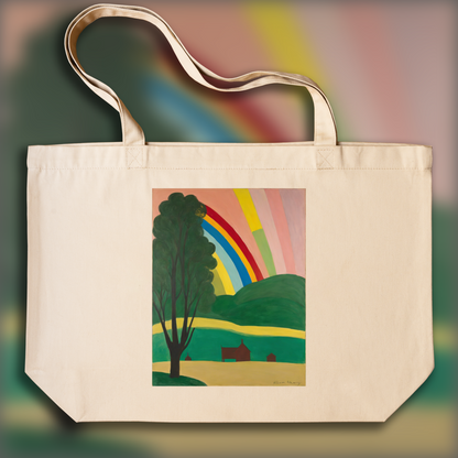 Tote bag - Figuratif intimiste américain, tendance abstraite, Arc-en-ciel - 2762076250