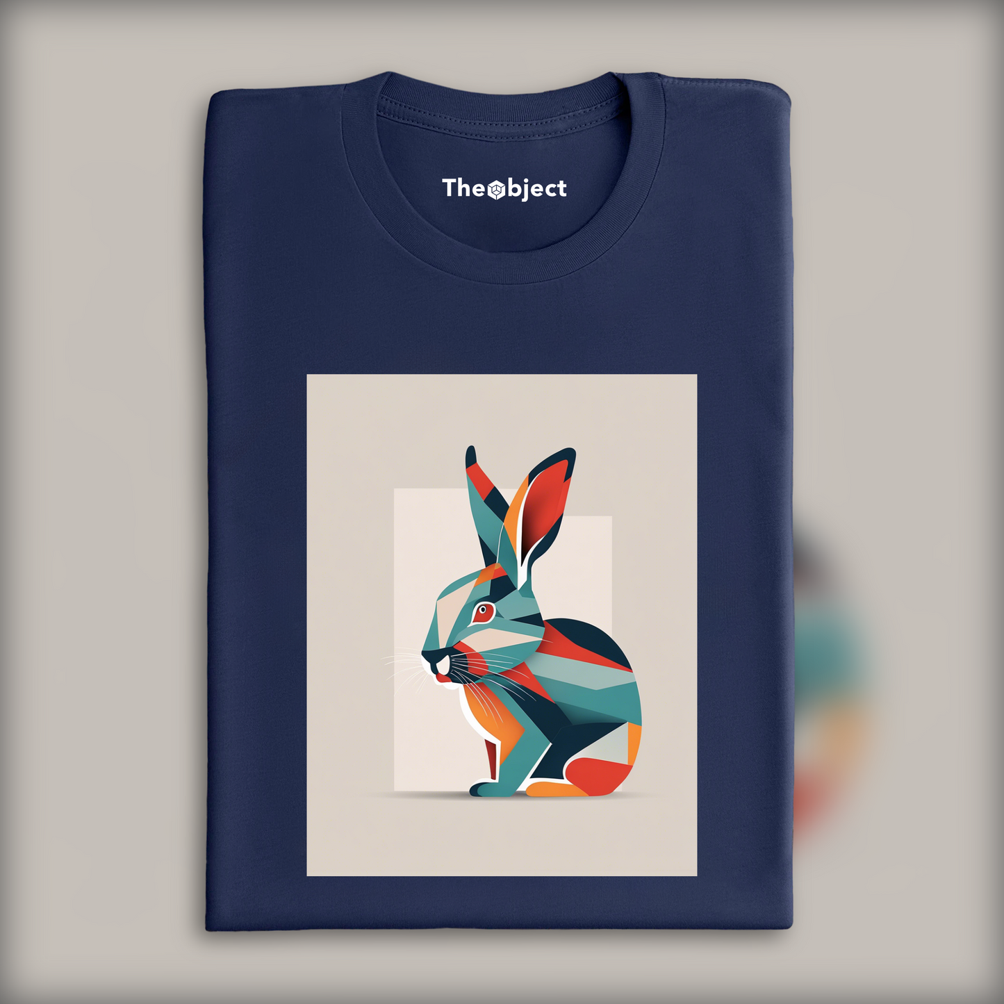 T-Shirt - Art minimaliste, Lapin - 2643527623