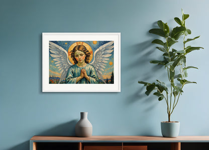 Poster with wood frame: Post-impressionism, Angel