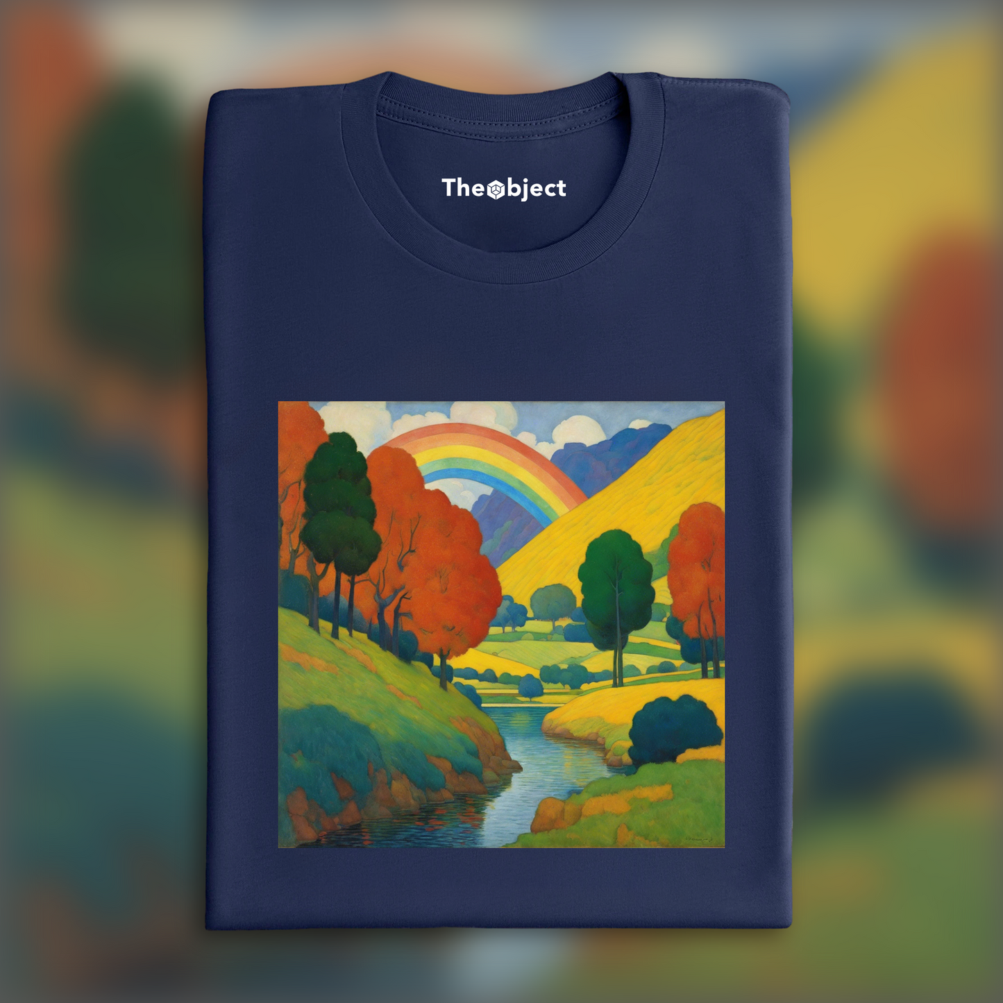 T-Shirt - Symbolism with bright colors and simplified shapes, Rainbow - 3849892381