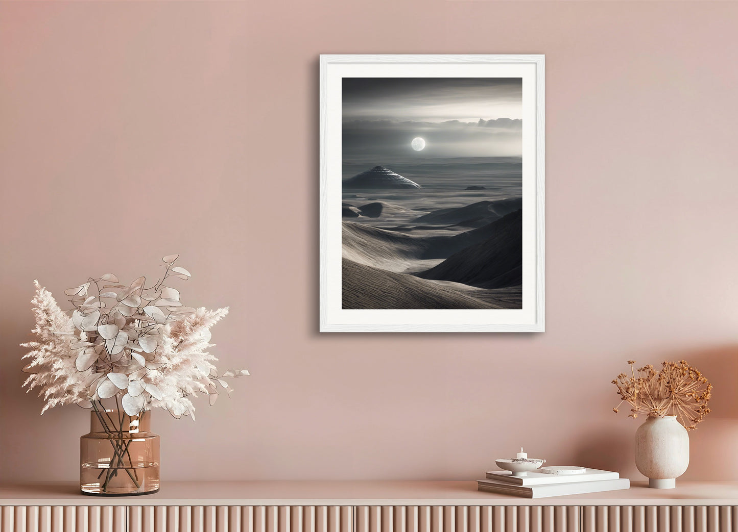 Poster with wood frame: , Exoplanet landscape