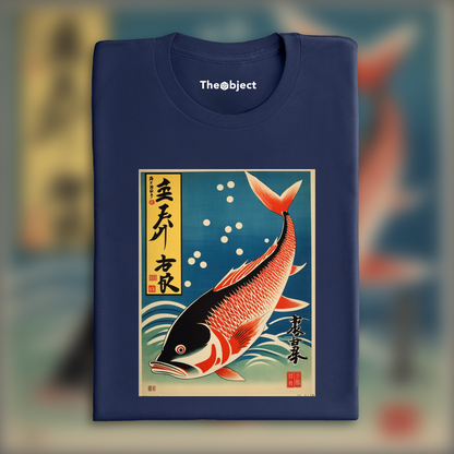 T-Shirt - Japanese vintage poster, Fish - 1834150533