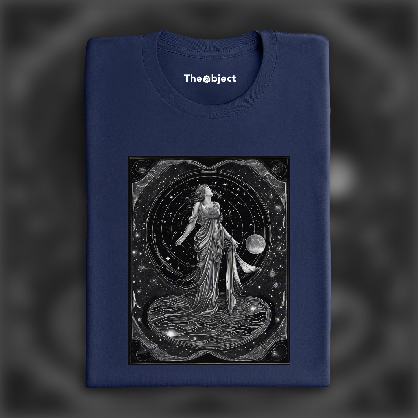 T-Shirt - Constellations beautiful drawing, black background, Astrology, Aquarius, the Water bearer - 3710183016