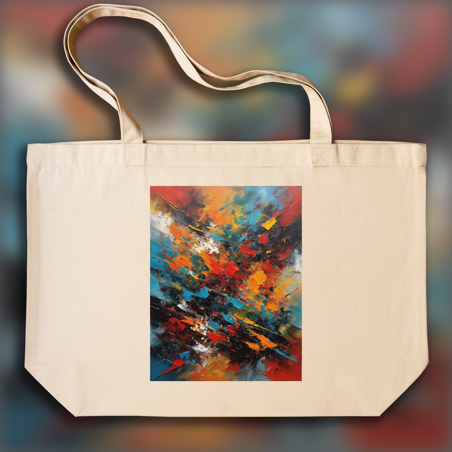 Tote bag - Scottish Abstract Expressionist Painting, Pops - 25396313