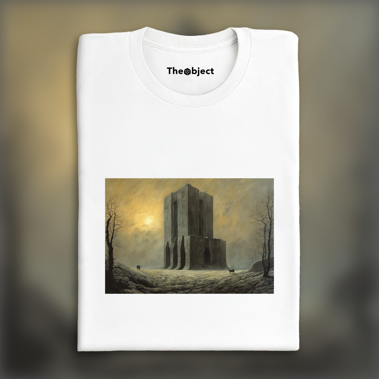 T-Shirt - Atmospheric, dark and mystical comic book, Brutalist architecture, city - 4013545664