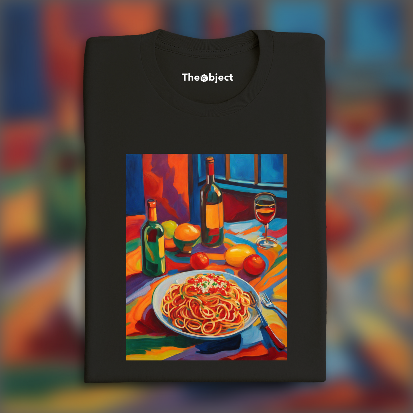 T-Shirt - Fauvism, Spaghetti pasta - 1025432005