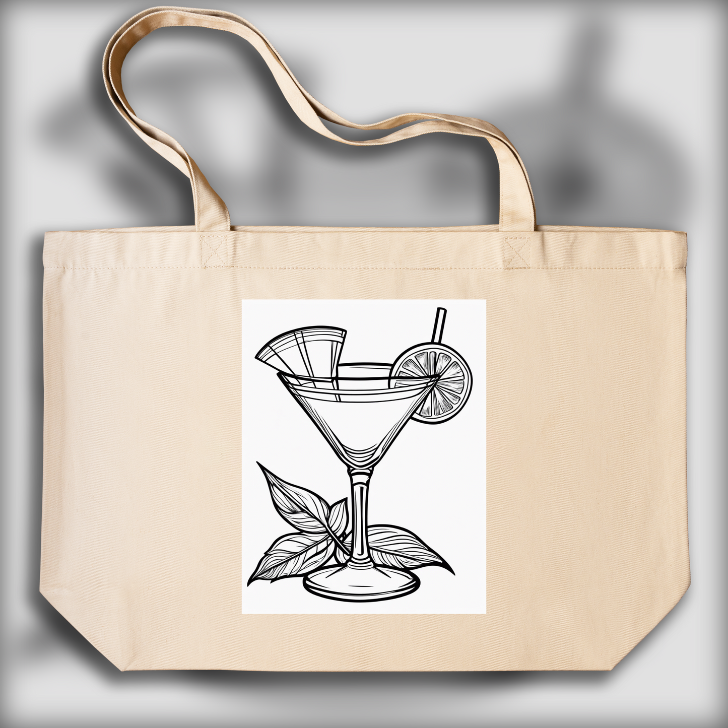 Tote bag - Drawing for coloring, Cocktail - 514066329