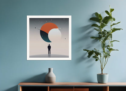 Poster: Abstract minimalist art, Astronomy